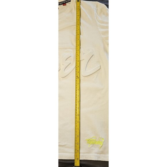 Superdry Men's T-Shirt Size XL Regular White Short sleeve Tee textured Logo - Picture 8 of 10